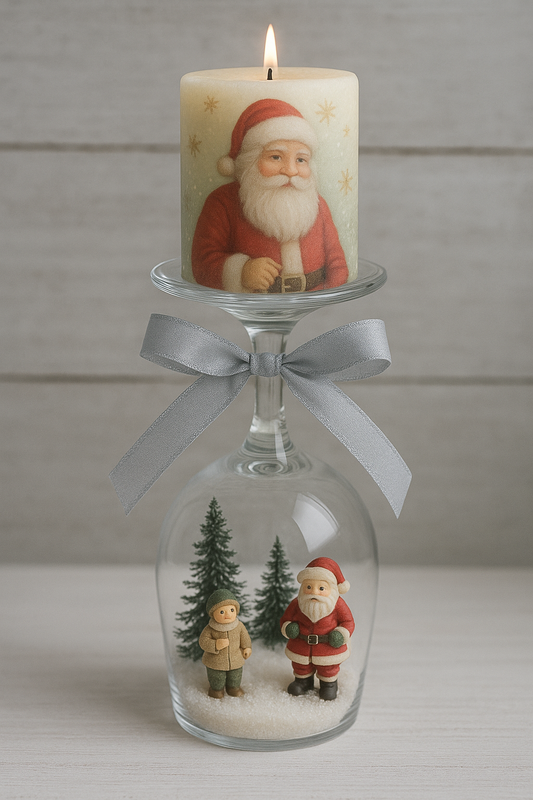 Wine Glass Candle Holder & Decoupage Pillar Candle Workshop Sunday Nov 2nd 12-2 pm St Augustine