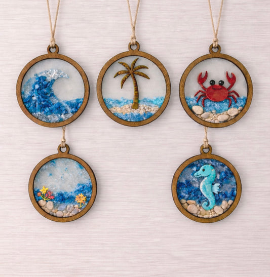 🌊 Coastal Crushed Glass Ornament Workshop 🌊 10/22 Nocatee