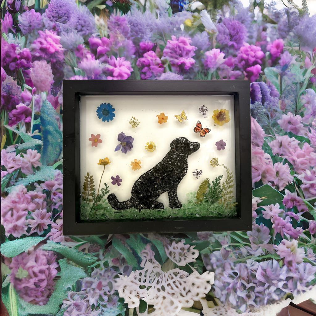 Animal Lovers Silhouette Dog Crushed Glass Kit
