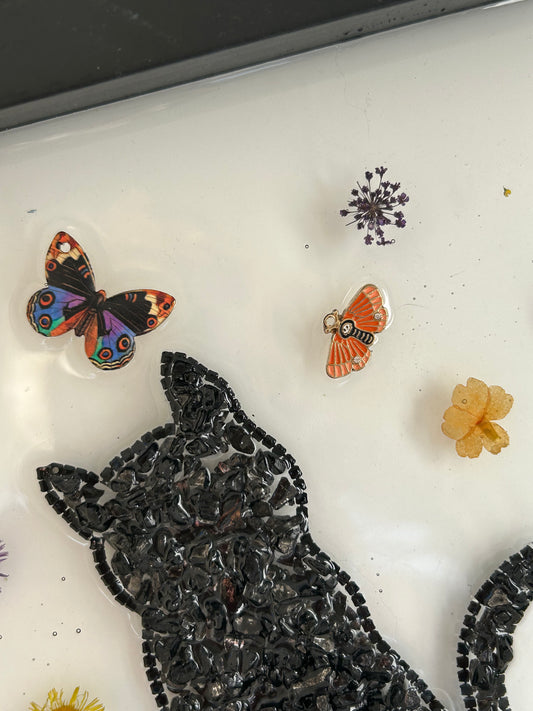 Animal Lovers Silhouette Cat Crushed Glass Kit