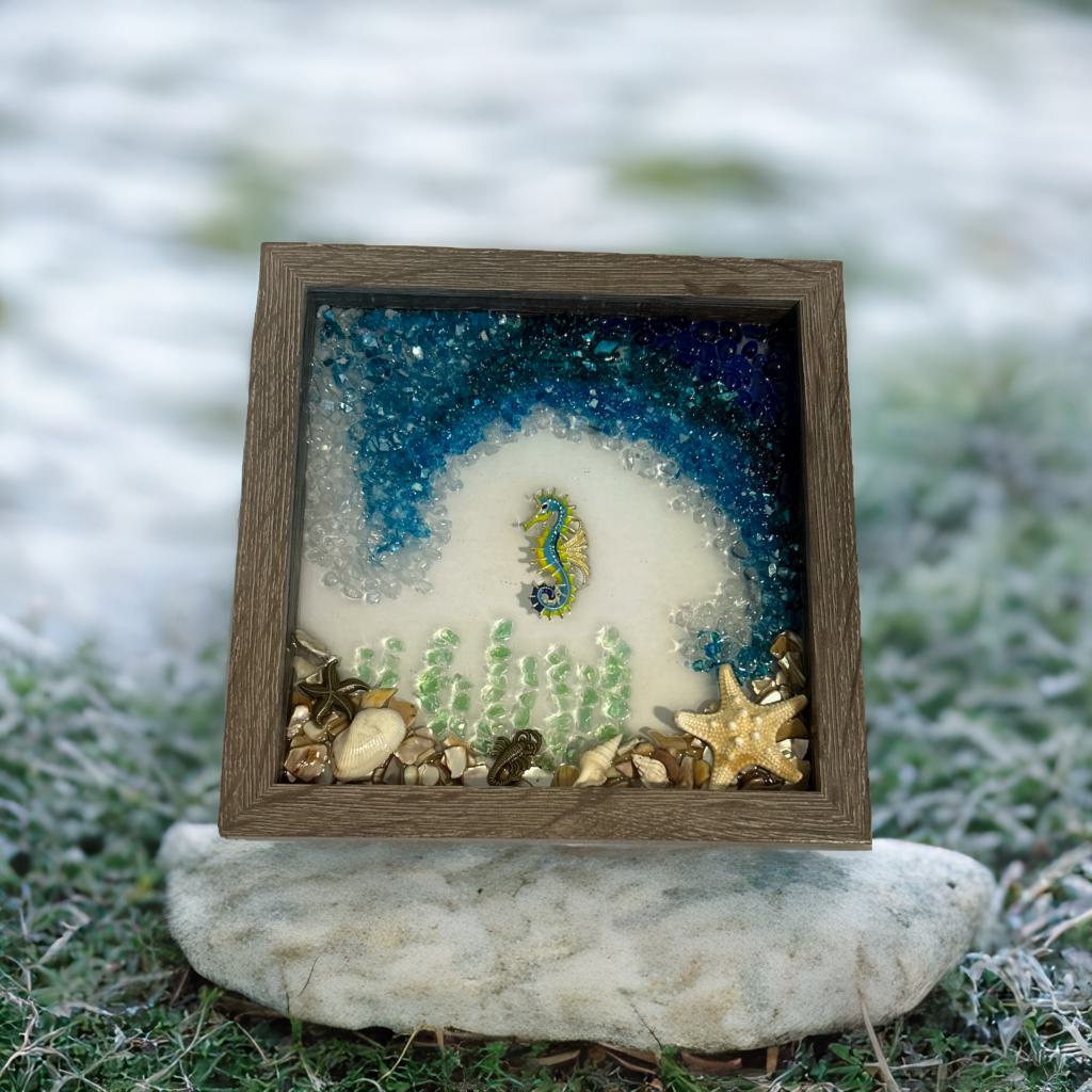 π Sparkling Seahorse Crushed Glass Kit π