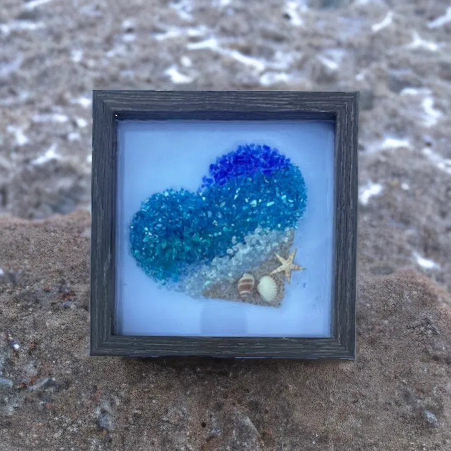 Coastal Heart Crushed Glass Kit