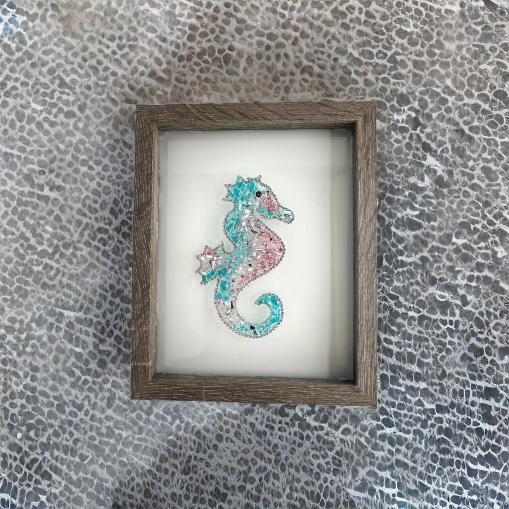 Seahorse Crushed Glass Craft Kit