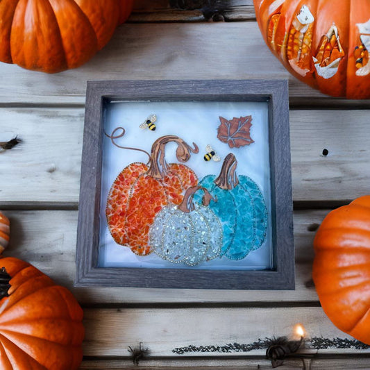 Autumn Sparkle Trio of Pumpkins Craft Kit