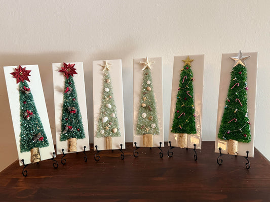 Crushed Glass Christmas Tree on Tile