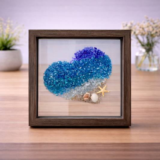 Coastal Heart Crushed Glass Kit