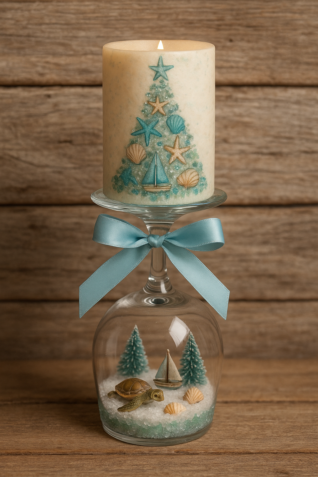 Wine Glass Candle Holder & Decoupage Pillar Candle Workshop Sunday Nov 2nd 12-2 pm St Augustine