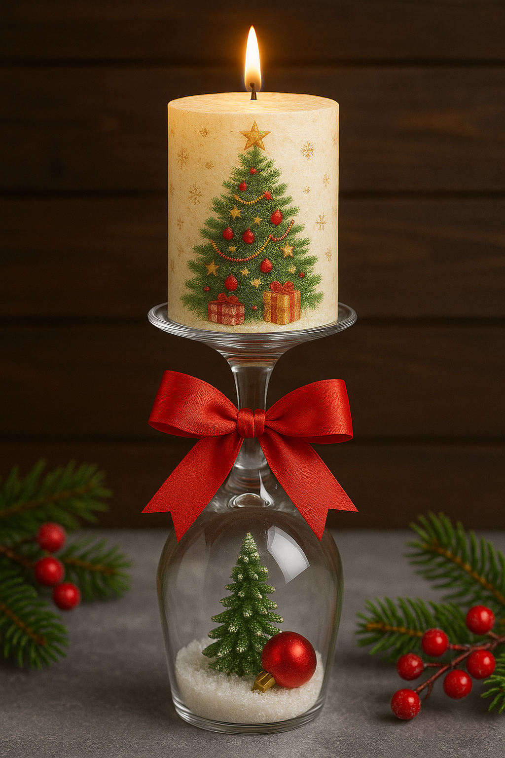 Wine Glass Candle Holder & Decoupage Pillar Candle Workshop Sunday Nov 2nd 12-2 pm St Augustine