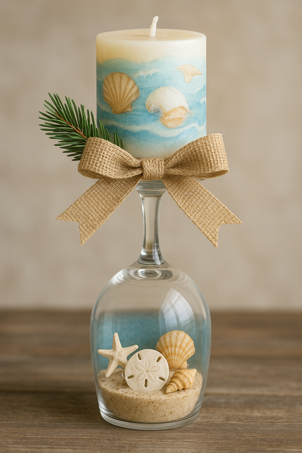 Wine Glass Candle Holder & Decoupage Pillar Candle Workshop Sunday Nov 2nd 12-2 pm St Augustine