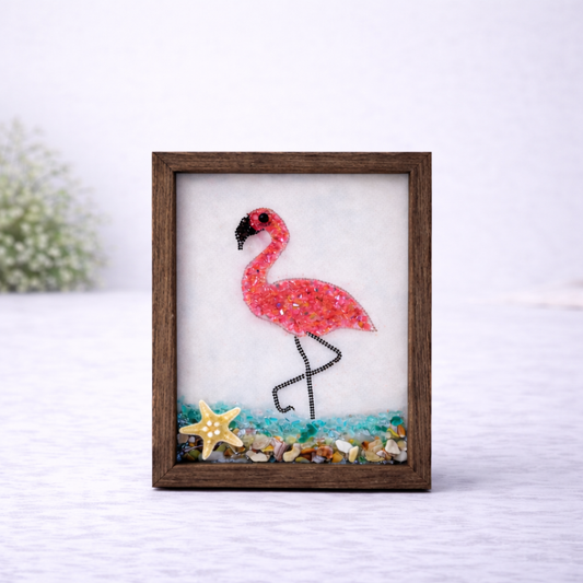 Flamingo Fun Crushed Glass Craft Kit