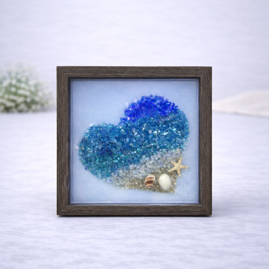Coastal Heart Crushed Glass Kit