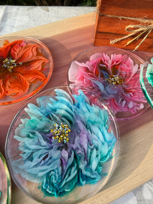 Blooming Flowers Coaster Workshop Coconut Barrel 5/5