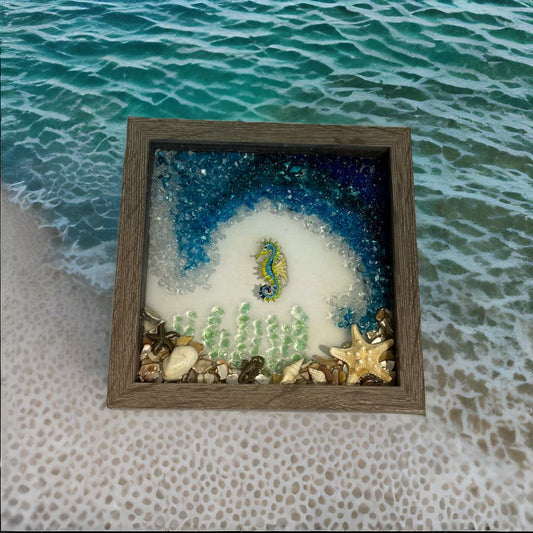 🌊 Sparkling Seahorse Crushed Glass Kit 🌊