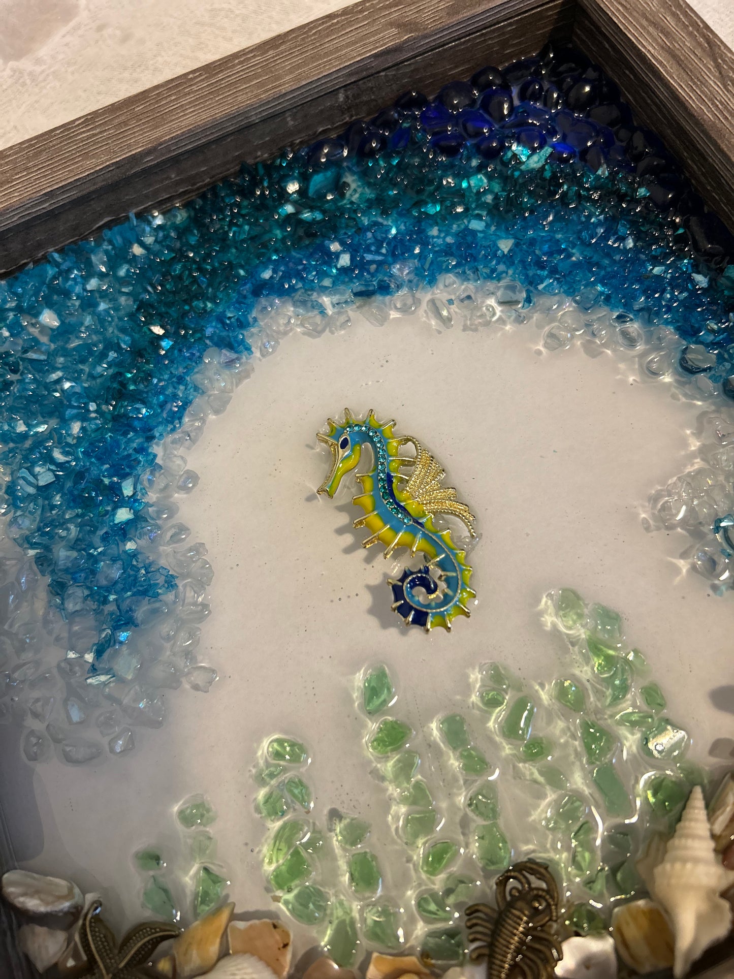 🌊 Sparkling Seahorse Crushed Glass Kit 🌊