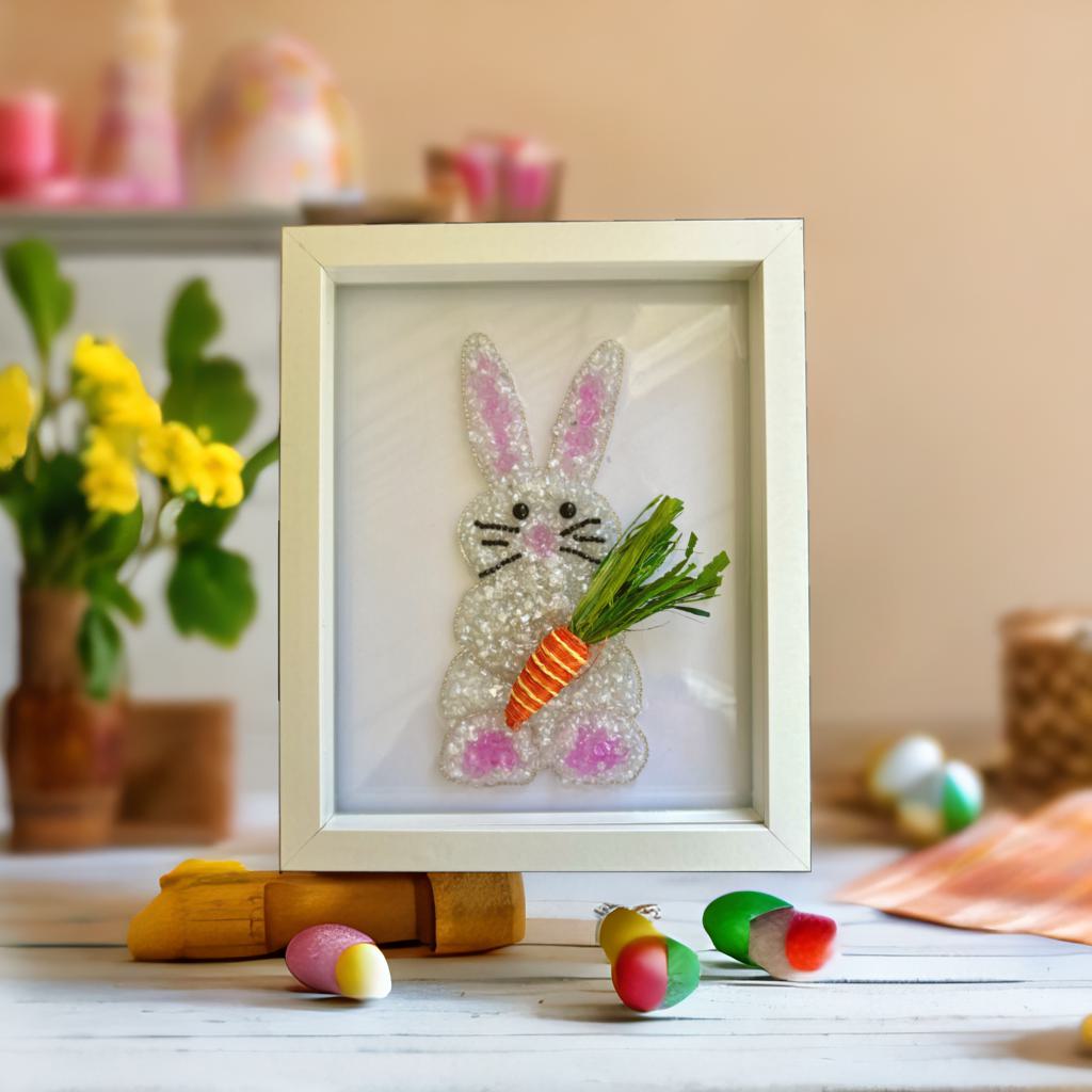 Easter Bunny Crushed Glass Craft Kit