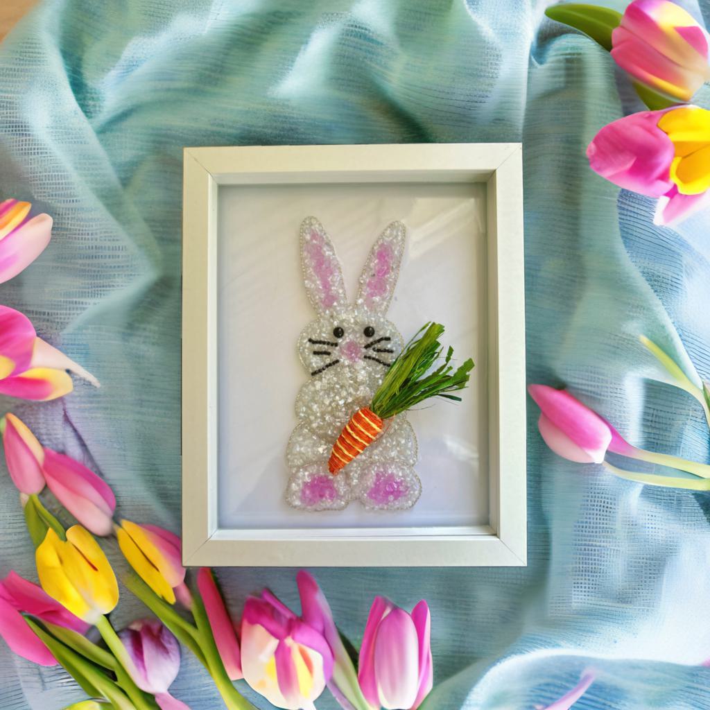 Easter Bunny Crushed Glass Craft Kit