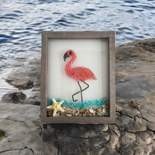 Flamingo Fun Crushed Glass Craft Kit