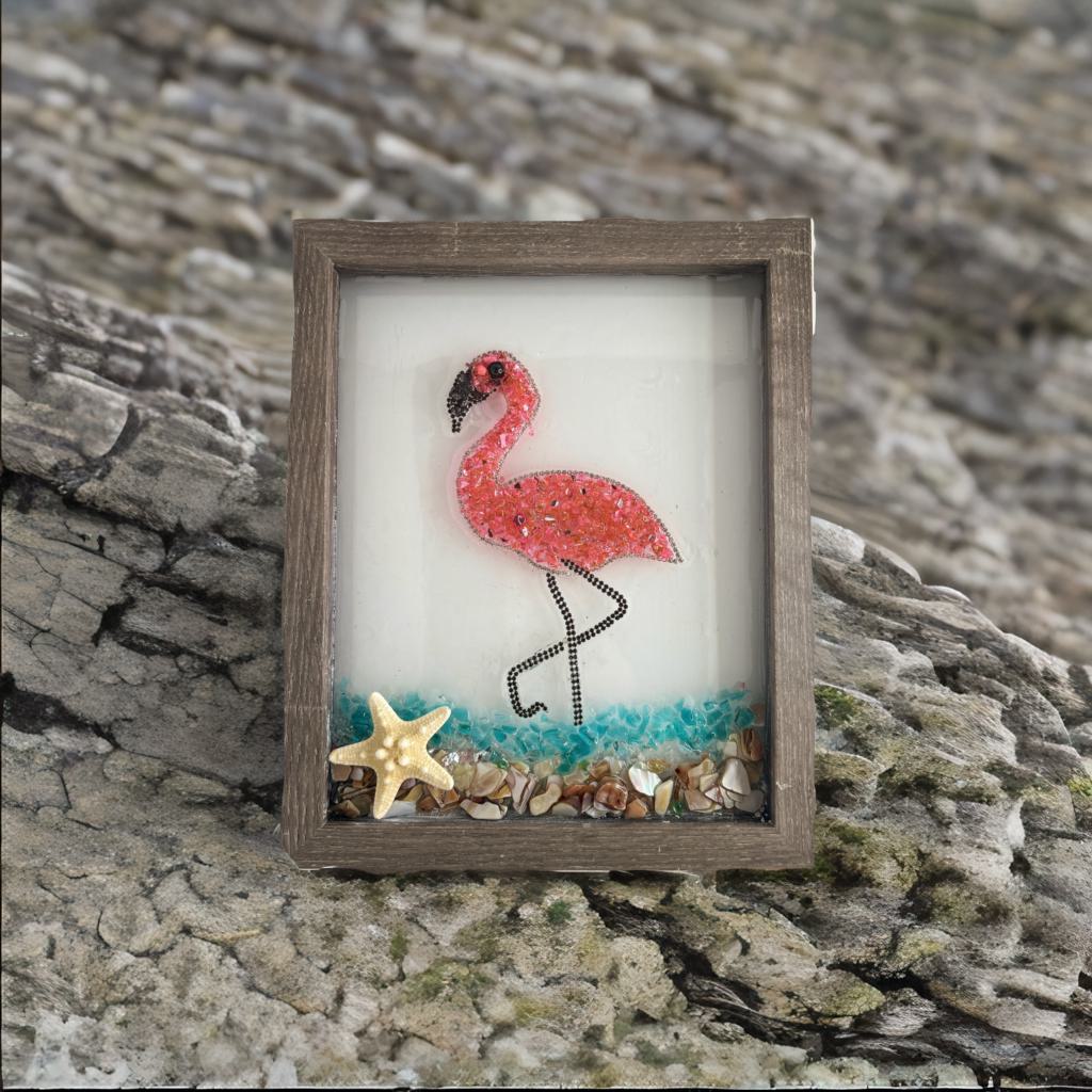 Flamingo Fun Crushed Glass Craft Kit