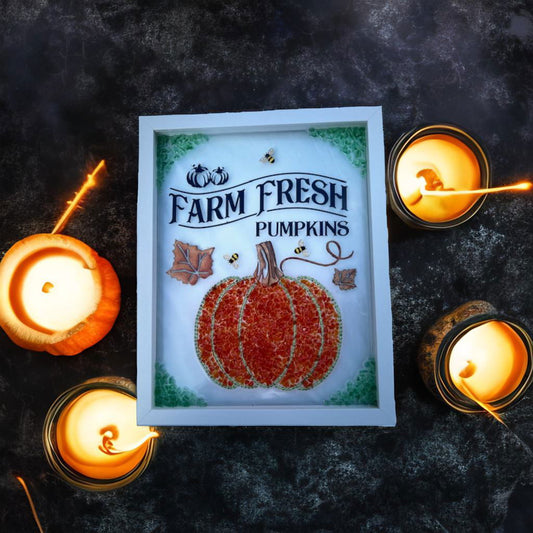 Farm Fresh Pumpkin Crushed Glass Craft Kit